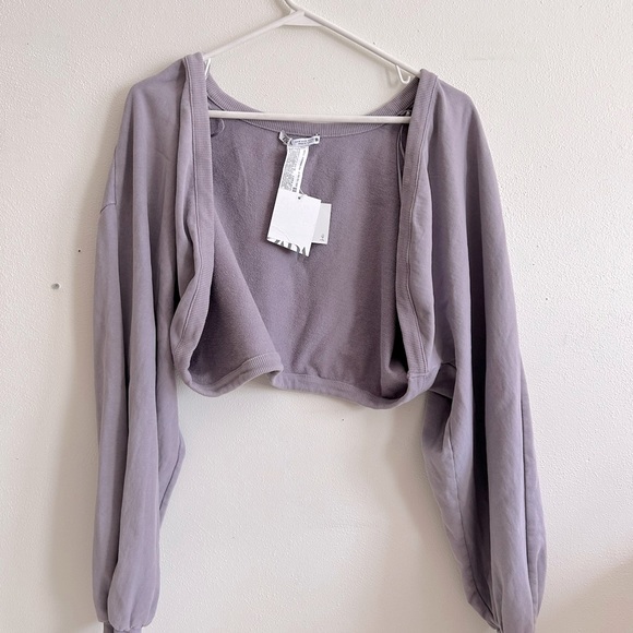 Zara Lavender Purple Cropped Cardigan
size medium NEW WITH TAGS $15 - Picture 1 of 3